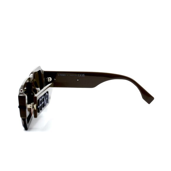 NEW! FENDI FE40073U 50E BROWN BLUE MEN'S AUTHENTIC SUNGLASSES MADE IN ITALY - Picture 10 of 12